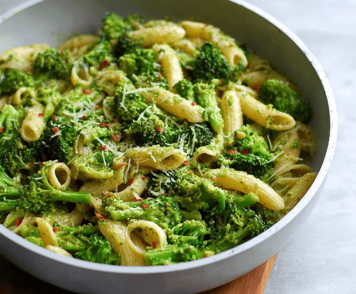 Delicious broccoli pasta dish with vibrant green broccoli florets and al dente pasta topped with grated cheese, perfect for a healthy and flavorful meal.