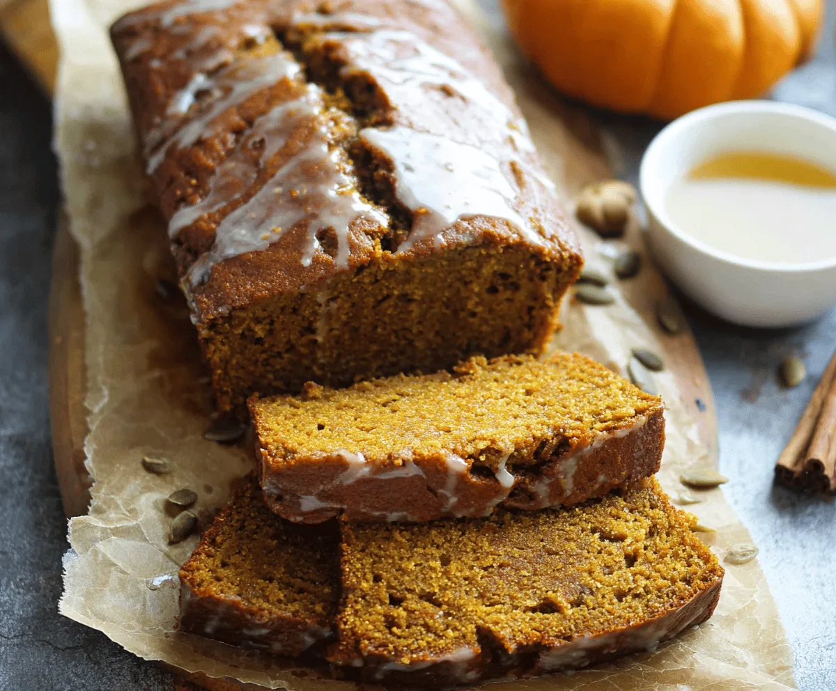 Delicious Chai Spice Maple Pumpkin Bread topped with a dusting of powdered sugar and cinnamon, perfect for fall baking