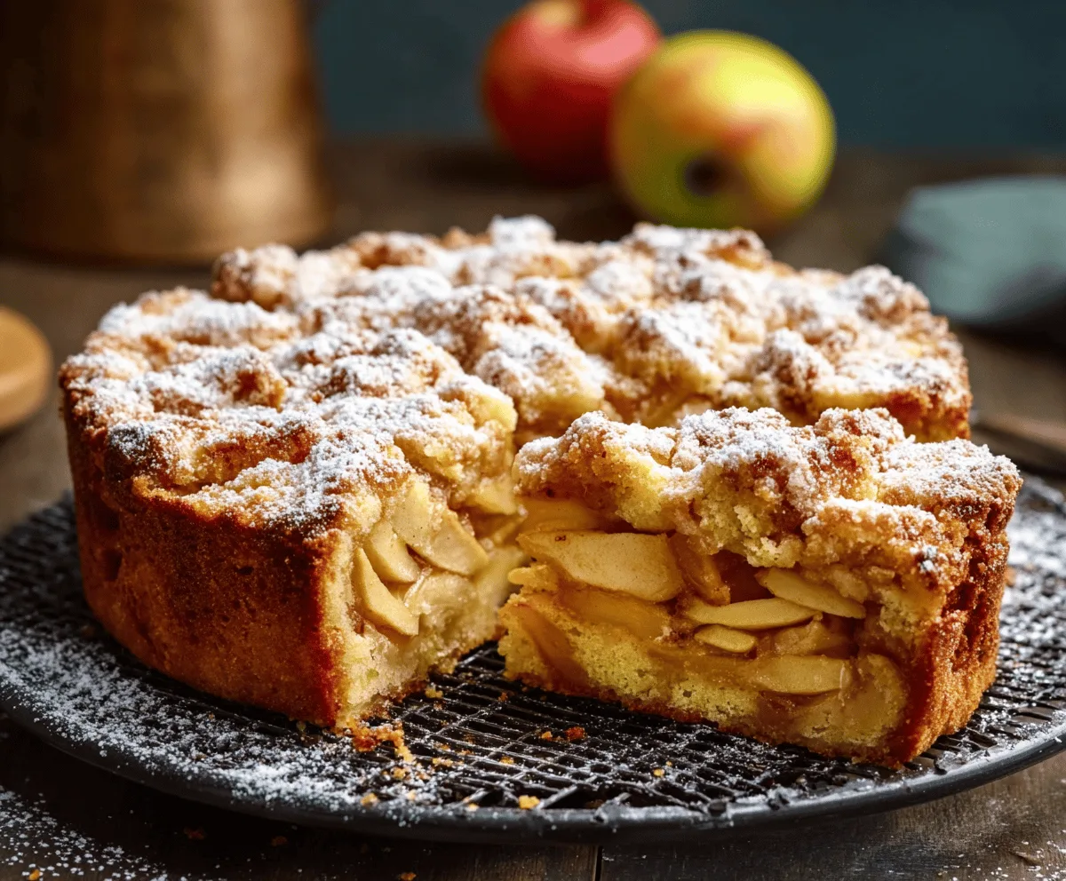 Delicious homemade apple pie cake with golden crust and fresh apple filling, inspired by Jamie Oliver's recipe