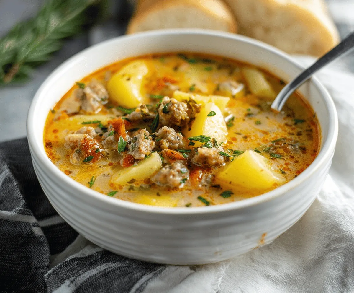 Cozy Italian Sausage Potato Soup