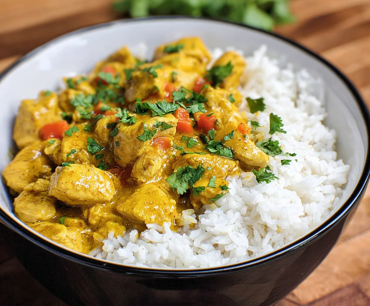 Easy Coconut Curry Chicken with Rice